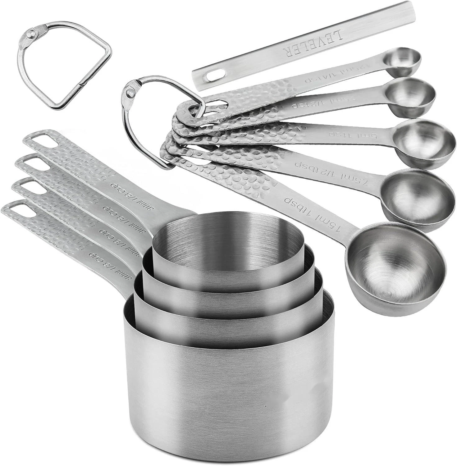 Measuring Cups and Spoons Set, 10 Piece Measuring Cup Set, 18/8 Stainless Ste...