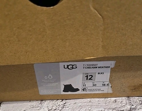 UGG Little Kids Size 12, New In Box, Black, Chelham Weather, Zipper Closure - Picture 5 of 7