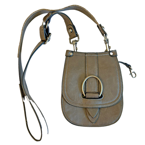 Simply Noelle Dark Gray Crossbody Bag Purse Vegan Leather Like - Picture 2 of 9