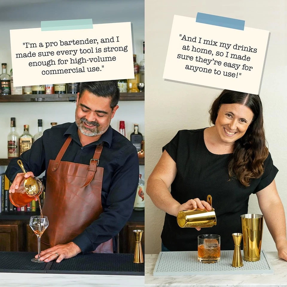 Kit de camarero de acero inoxidable de 14 piezas, juego de vajilla profesional premium para... Foto 4 de 4