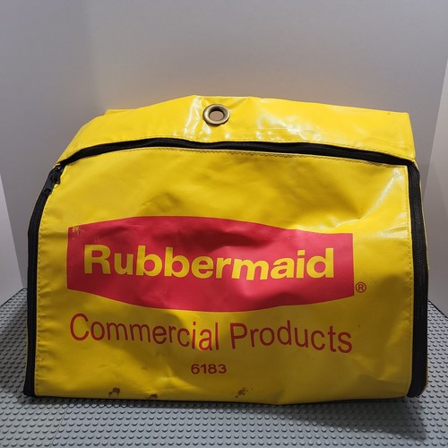 Rubbermaid Commercial Products 6183 Vinyl Cleaning Cart Bag Zipper Janitor