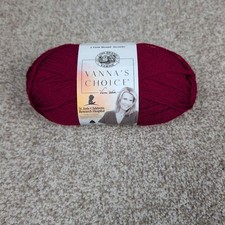 Lion Brand Vanna's Choice Yarn Cranberry Color 100 Acrylic Medium Weight 3.5 oz