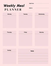 Digital Editable PDF Meal Planner and Printable