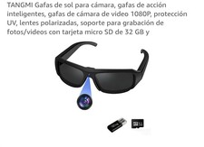 Sport Camera Sunglasses,Smart Glasses Camera for Men, HD 1080P Video Cameras UV
