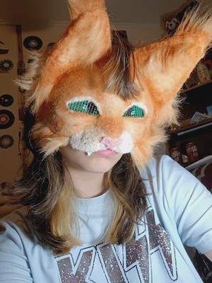 Orange Tabby Therian Mask