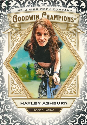 HAYLEY ASHBURN #50 2025 UD Goodwin Champions GLOSSY BLACK RC ROCK CLETTERN