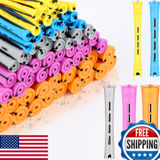 Tigeen 300 Pcs Perm Rods Plastic Hair Rollers Heatless Curling Rods Cold Wave