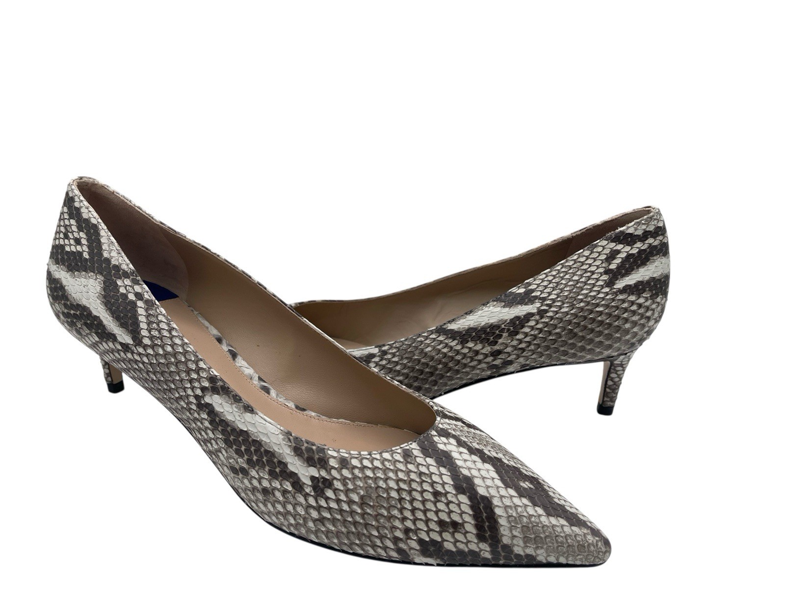 STUART WEITZMAN Womens 9 M Python Snakeskin Point… - image 1