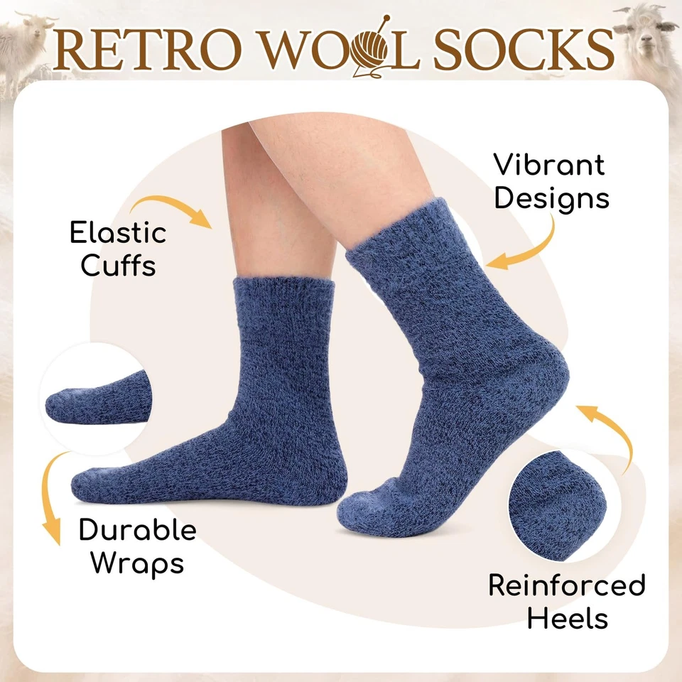 6 pares de calcetines difusos para mujer de lana para dormir suaves acogedores animales medias de Navidad Foto 2 de 4