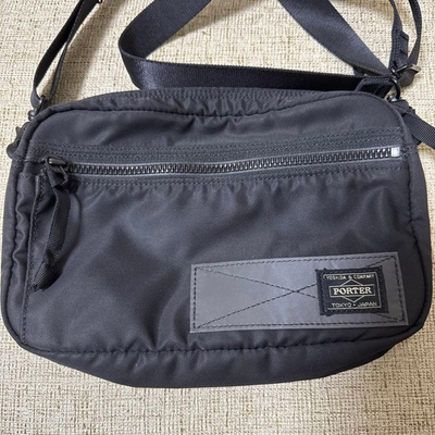 #ad Excellent Condition PORTER Black Shoulder Bag Craftsman Simple $116.39