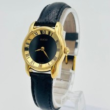 Guter Zustand Gucci 5100L Schwarz Gold Original Gürtel Römische Lünette...