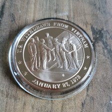 FRANKLIN MINT HISTORY OF THE U.S 1973 U.S WITHDRAWS FROM VIETNAM