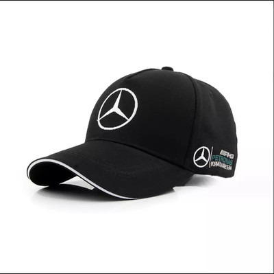 Neu Mercedes Baseball Cap Mütze schwarz/weiß UK