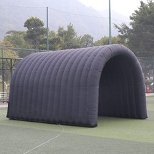 SAYOK 16.8ft Inflatable Tunnel Entrance Sports x 10ft x 9.24ft, Black