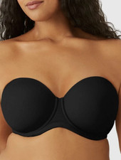 Wacoal Red Carpet Strapless Full Bust Underwire Bra Black Size 32DDD 1833