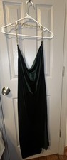Cider Maxi Dress Dark Green w Gold Chain Women’s 1XL