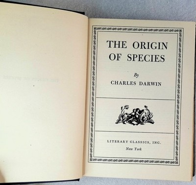 The Origin of Species Charles Darwin Hardcover Science Literary Classics