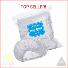 LEOBRO Hair Net, Hair Nets for Food Service Workers, 50PCS Hairnets for Foodserv