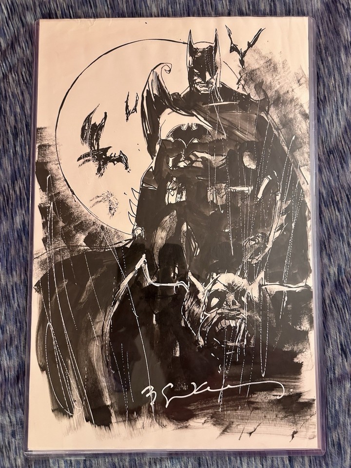 Bill Sienkiewicz Batman Original Art Illustration Absolute Batman DC Dark Knight Comic Art