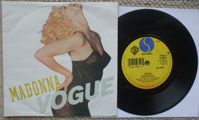 Madonna - Vogue / Keep It Together EX- 45 + PS W 9851 - Paper Barcode Label 