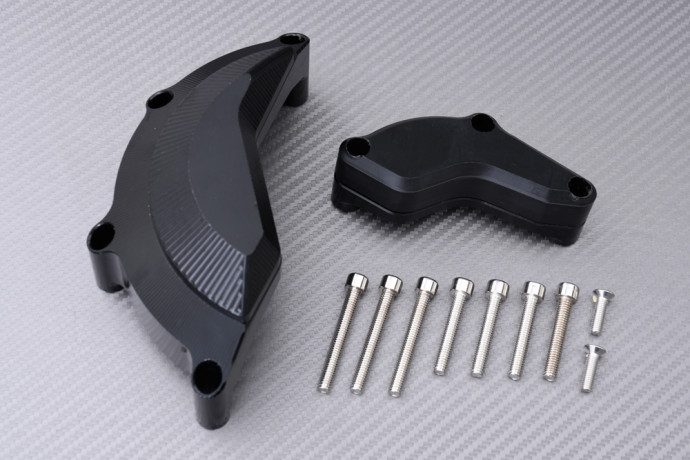 Coperchio carter moteur en alliage usiné noir mat pour YZF-R6