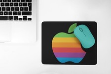 New Mouse Pad Non Slip Apple Rainbow Logo Ship From USA