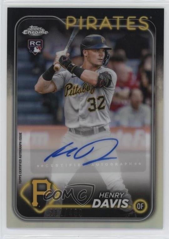 2024 Topps Chrome Update Auto Refractor 212/499 Henry Davis #AC-HD Auto 3hd