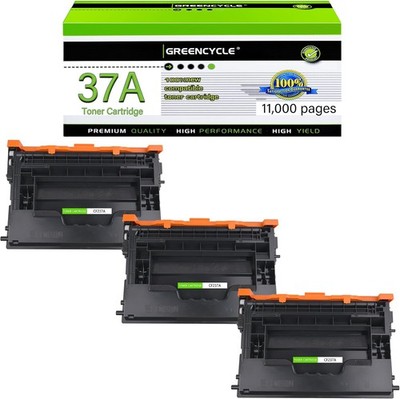 3PK CF237A Toner Cartridge Fit For HP 37A 37x LaserJet M608x M608dn M607n M609dn
