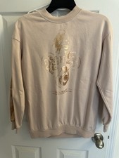 H M Harry Potter Long Sleeve Sweatshirt Size 12/14 Pink Gold