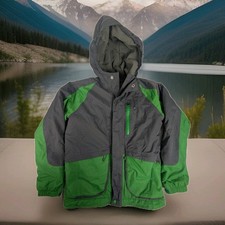 REI Boys Green Insulated Hooded Winter Jacket Coat Large 14-16