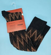 Missoni For Target Ladies Knee Socks Brown Gold Chevron Shoe Size 4-10 New Women
