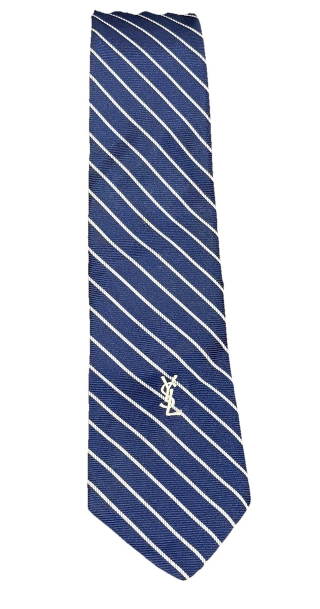 Saint Laurent Blue Striped Ties for Men for sale | eBay