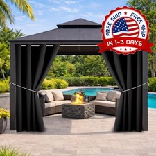 Cortinas de Exterior 100 Waterproof Blackout para Patio 2 Paneles 52x84 inch