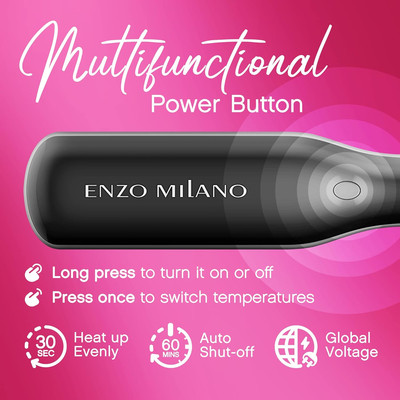 SX Enzocool Professional 2-In-1 Hot Comb for Thick and Thin Hair, Close-To-Ro...