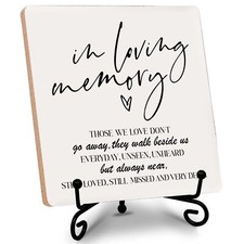 Sympathy Gifts for Loss of Loved One, Memorial Wood Plaque, Desk Decor,  I