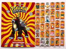 ALBUM COLLECTOR POKEMON JOHTO Bombiux 6 Full Set 34/34 Sticker PERU 2024 SHUCKLE