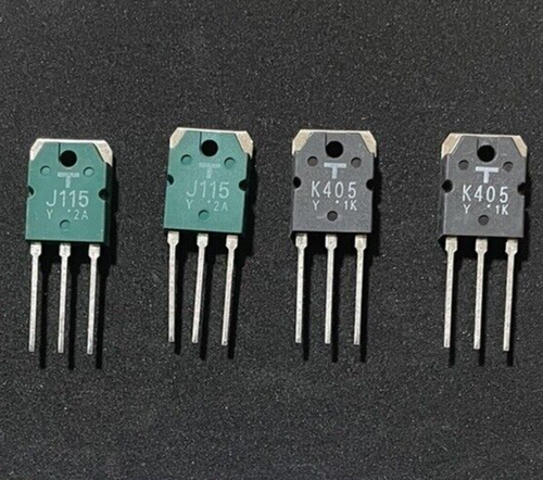 2 Pairs(4PCS) 2SK405-Y / 2SJ115-Y NOS Genuine TOSHIBA Made in Japan ...