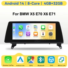 10.25" Multi-media Car GPS Stereo DAB WIFI Carplay BT For BMW X5 E70 X6 E71 CCC
