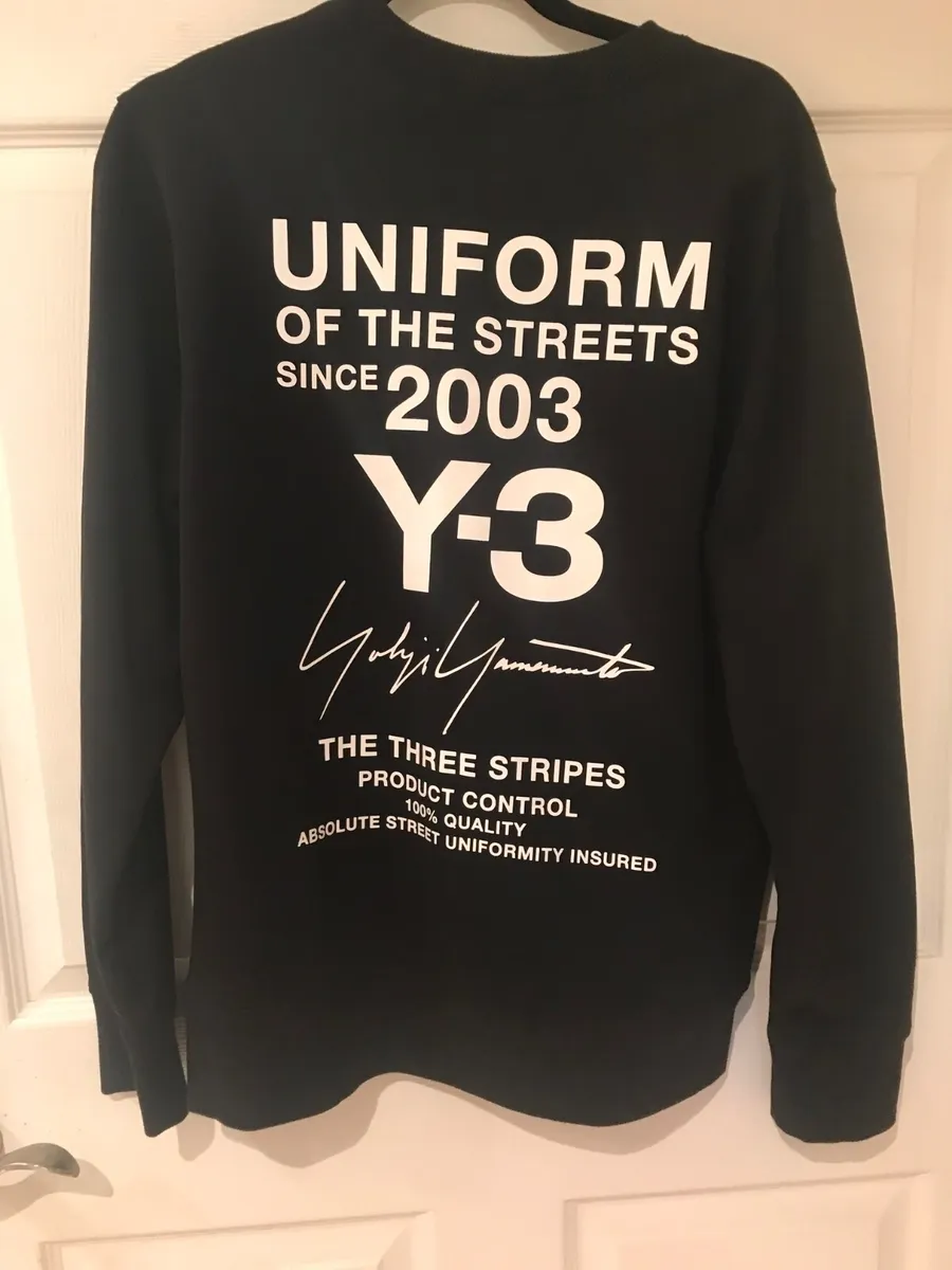 Empirisk lager Munk Y-3 Uniform of the Streets Crew Neck Sweater Sweatshirt Yohji Yamamoto Adidas  y3 | eBay