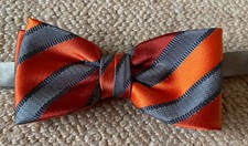 Kinderfliege - Orange/Grau - 9cm