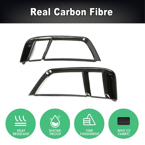 Se adapta a Audi R8 2016-2018 carbono trasero entrada de aire faros antiniebla cubierta - Imagen 6 de 12