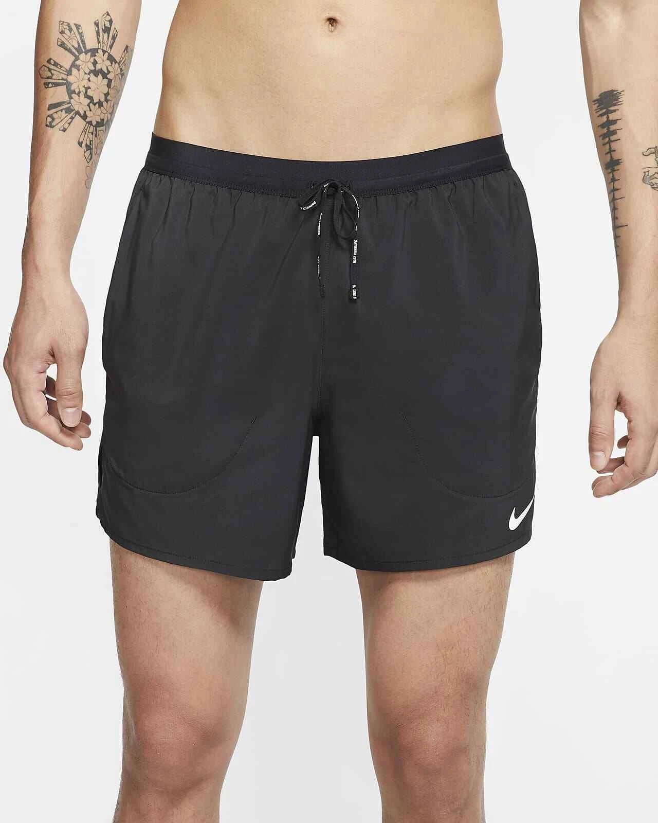 NEW MENS S XL 2XL NIKE FLEX STRIDE RUNNING SHORTS 5" 2in1 BLACK SILVER CJ5453