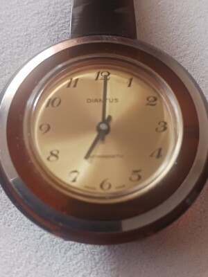 Vintage 1960s Mod Watch Ladies Diantus Swiss Transparent Acrylic Case 42mm 