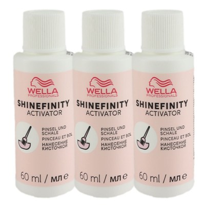 Wella Shinefinity Glaze Activator Brush Bowl 2 % 3 x 60 ml Entwickler H2O2 Set