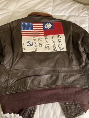 NAVY FLIGHT JACKET 40 JOLLY ROGERS G1 BLOODCHIT SQUADRON PATCH VF