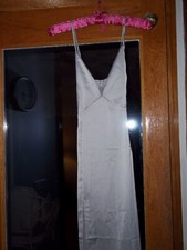 Nasty Gal Look at You Grey Satin Maxi Dress Size Small 4 NEW WITH TAGS