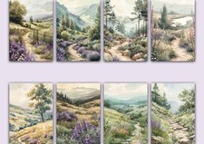 Countryside Card Toppers for Cardmaking & Scrapbooking, Ephemera, Gift Tags
