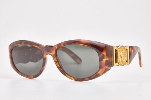 😎 vintage occhiali da sole VERSACE 424 COL.869 MEDUSA TORTOISE 90s🕶Unisex - Foto 5 di 19