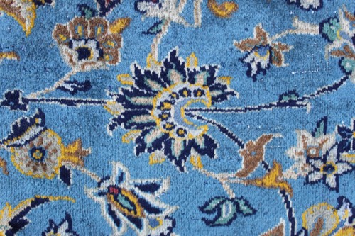 Vintage Worn Hand Made Traditional Oriental Wool Blue Carpet 215x222cm - Picture 18 of 24