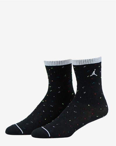 NEW Jordan Jumpman Slime Green Vortex Black 2-Pack Crew Socks Size 5Y-7Y - Picture 2 of 3